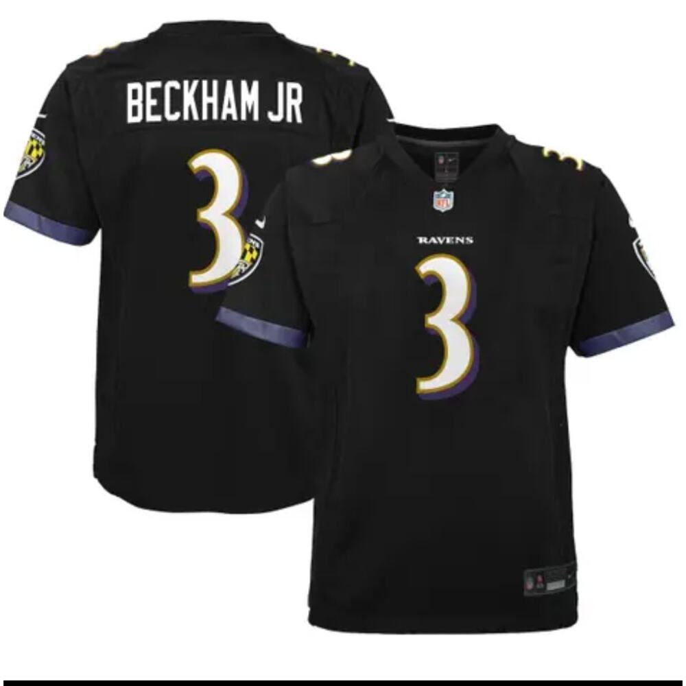 Officially licensed NFL/Nike Baltimore Ravens Odell Beckham Jr. Jersey - L